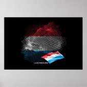 Luxemburgische Flagge Poster (Vorne)