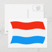 Luxemburgische Flagge Postkarte (Vorne/Hinten)
