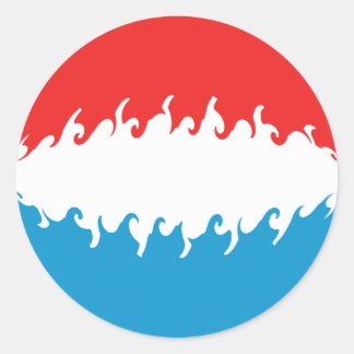Luxemburgische Flagge Runder Aufkleber