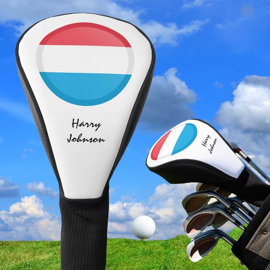 Luxemburgische Flagge und Mit Monogramm Golf Clubs Golf Headcover