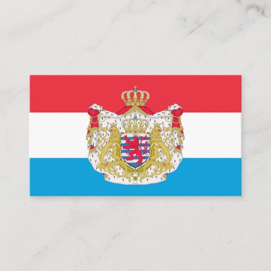 luxemburgische Flagge & Wappen, Luxemburg Visitenkarte (Vorderseite)