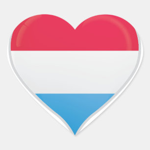 Luxemburgische Liebe: Herzensticker Herz-Aufkleber