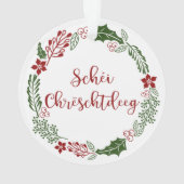Luxemburgisches Frohe Weihnachten, Schéi Chrëschtd Ornament (Rückseite)