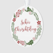 Luxemburgisches Frohe Weihnachten, Schéi Chrëschtd Ornament (Vorderseite)