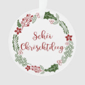 Luxemburgisches Frohe Weihnachten, Schéi Chrëschtd Ornament (Vorderseite)
