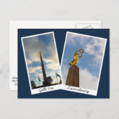 Luxemburgs goldene Lady Postkarte (Vorne/Hinten)
