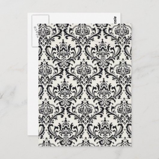 LUXERY SCHWARZ UND WEISS 2 POSTKARTE (Vorne/Hinten)