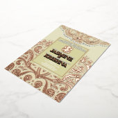 LuxGlitter Ivory PinkGold Ganesha Hindu Wedding Folieneinladung (Gedreht)