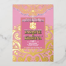 LuxGlitter Pink Gold Ganesha Hindu Wedding