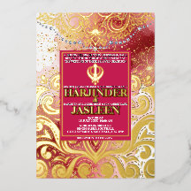 LuxGlitter Pink & Gold Sikh Anand Karaj Wedding