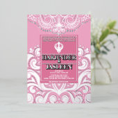 LuxGlitter Pink Silver Sikh Anand Karaj Wedding Folieneinladung (Stehend vorne)