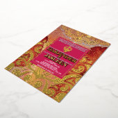 LuxGlitter Red Sikh Anand Karaj Indian Wedding Folieneinladung (Gedreht)