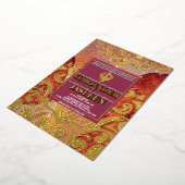 LuxGlitter Red Sikh Anand Karaj Indian Wedding Folieneinladung (Gedreht)