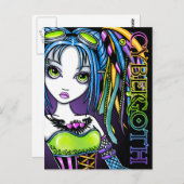 Luxie Rainbow Cyber Goth Fairy Postcard Postkarte (Vorne/Hinten)
