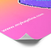 "Luxie" Rainbow Cyber Goth Hula Hoop Fee Poster (Ecke)