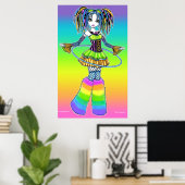 "Luxie" Rainbow Cyber Goth Hula Hoop Fee Poster (Heimbüro)