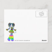 "Luxie" Rainbow Cyber Goth Hula Hoop Fee Postkarte (Rückseite)