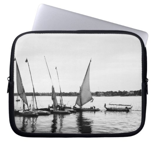 Luxor Ägypten, Feluccas am Nil 2 Laptopschutzhülle (Vorderseite)