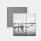 Luxor Ägypten, Feluccas am Nil Magnet (Vorderseite/Rückseite)