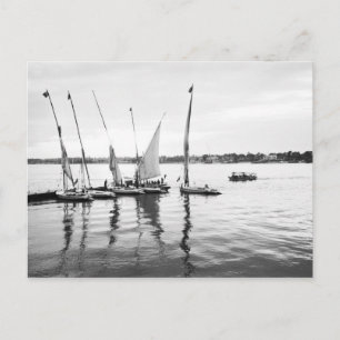 Luxor Ägypten, Feluccas auf dem Nil Postkarte
