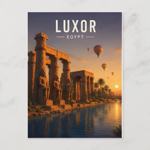 Luxor Ägypten Nil Tempel Antikes Erbe Reise Postkarte