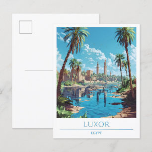Luxor Ägypten Vintage Reise Postkarte