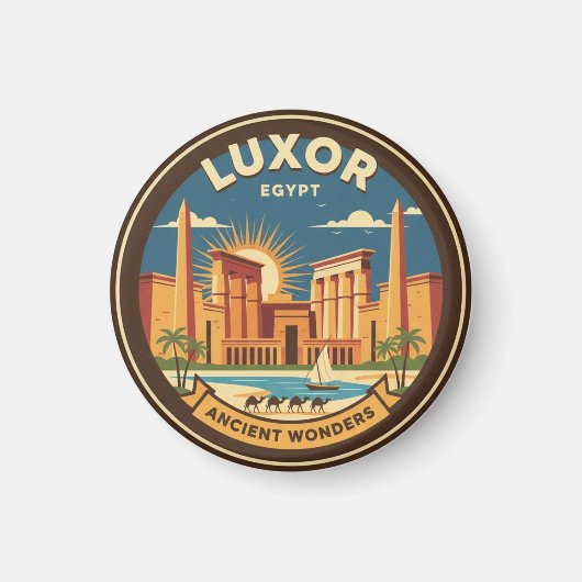 Luxor Egypt Karnak Temple Travel Magnet (Vorne)