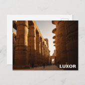 Luxor Egypt Karnak Temple Travel Postkarte (Vorne/Hinten)