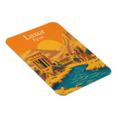 Luxor, Egypt Vintage Travel Magnet (Rechte Seite)