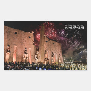 Luxor Karnak Tempel Reise Altes Ägypten Geschichte Rechteckiger Aufkleber