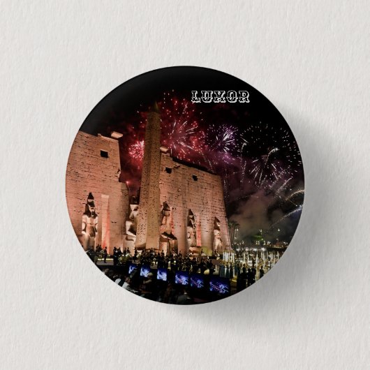 Luxor Karnak Tempel Reisen Alte Ägyptische Geschic Button (Vorderseite)