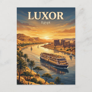 Luxor Nilkreuzfahrt Ägypten Postkarte