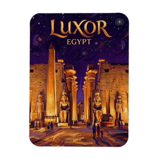 Luxor-Tempel Ägypten Magnet (Vertikal)