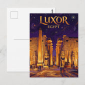 Luxor-Tempel Ägypten Postkarte (Vorne/Hinten)