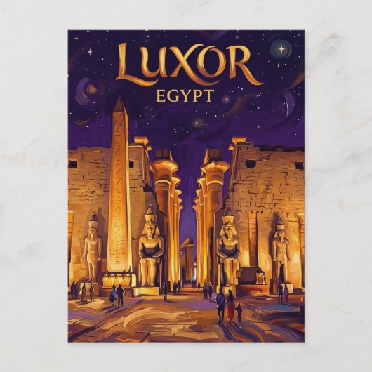 Luxor-Tempel Ägypten Postkarte (Vorderseite)