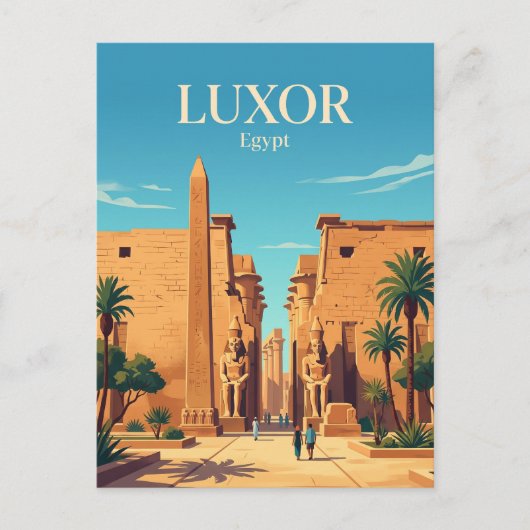 Luxor-Tempel Ägypten Postkarte (Vorderseite)