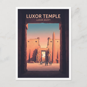 Luxor-Tempel-Ägypten-Reiseandenken Postkarte