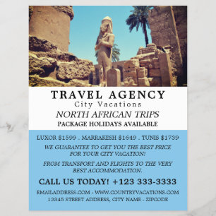 Luxor Temple, Ägypten, Reiseagentur Werbung Flyer