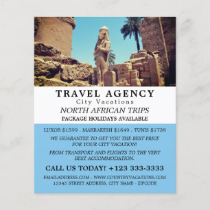 Luxor Temple, Ägypten, Reiseagentur Werbung Flyer