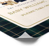 Luxsary  Bear Plaid Baby Shower Favors Poster (Ecke)