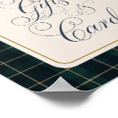 Luxsary  Bear Plaid Baby Shower Gift Card Poster (Ecke)