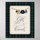Luxsary  Bear Plaid Baby Shower Gift Card Poster (Vorne)