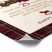 Luxsary Teddy Baby Shower Girl Plaid FInd Pacifier Poster (Ecke)