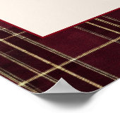 Luxsary Teddy Bear Baby Shower Girl Plaid Bow Poster (Ecke)