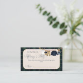 Luxsary Teddy Bear Plaid Baby Shower Mom Belly Begleitkarte (Stehend Vorderseite)