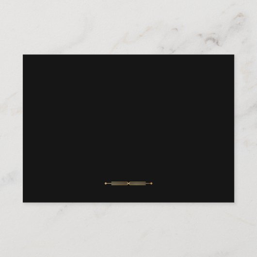 Luxu Art Deco Hochzeitskasse Begleitkarte (Rückseite)