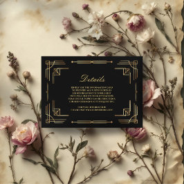 Luxu Art Deco Hochzeitskasse Begleitkarte