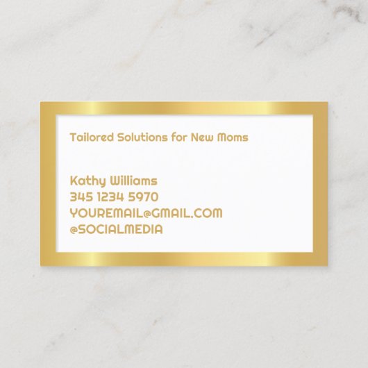 Luxuary Lactation Consultant Visitenkarte (Rückseite)