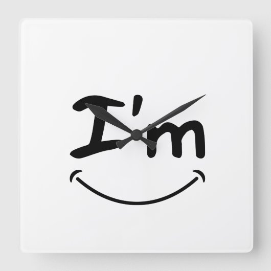 Luxuhr Quadratische Wanduhr (Vorderseite)