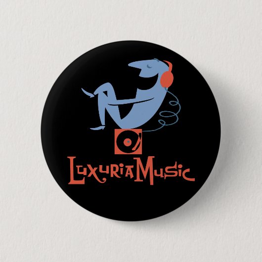 LuxuriaMusic Knopf - Schwarzes Button (Vorderseite)